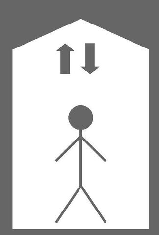 eigener Entwurf für Aufzugs-Piktogramm